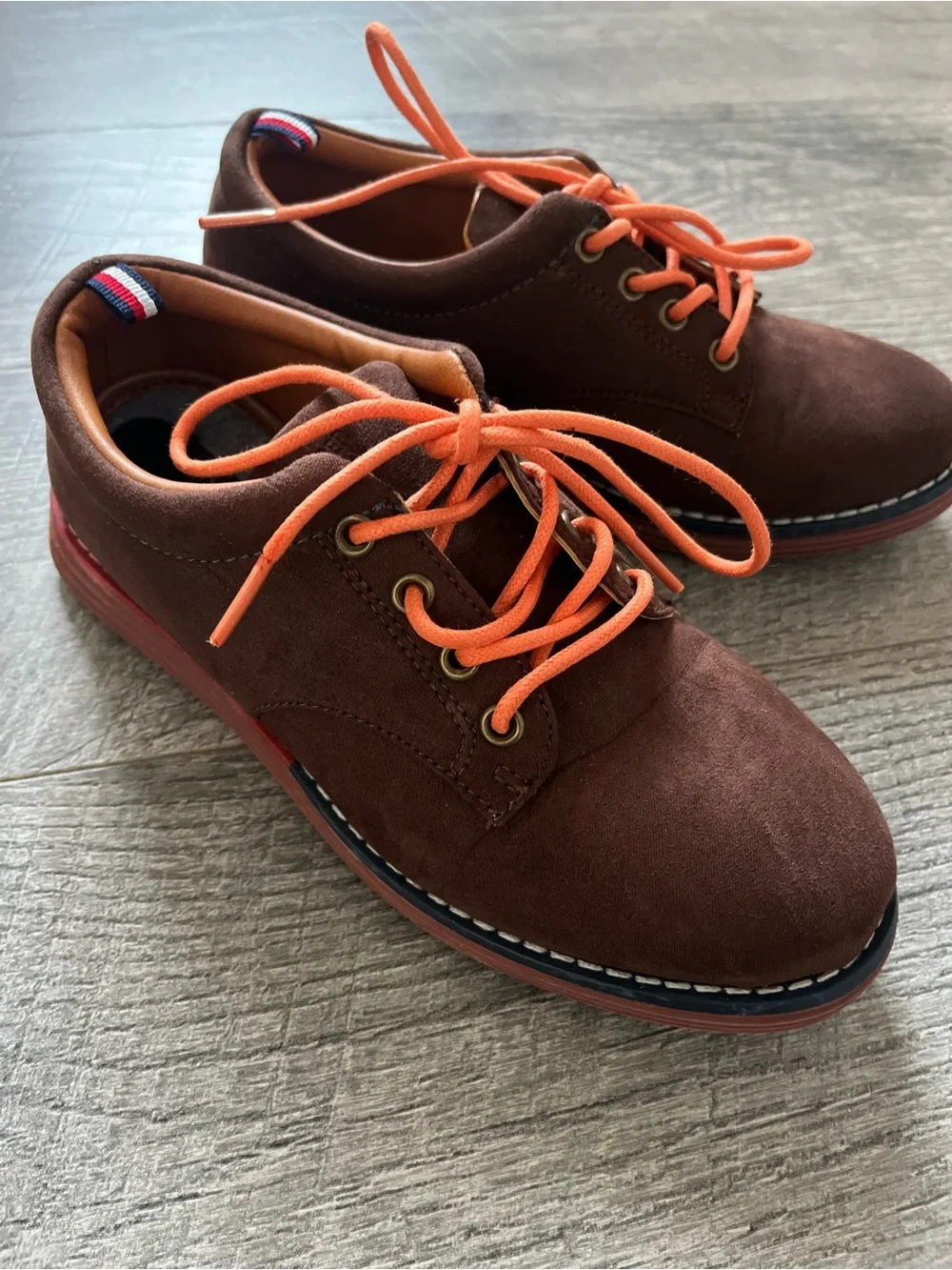 Tommy Hilfiger Brown Suede Chukka with Orange Laces